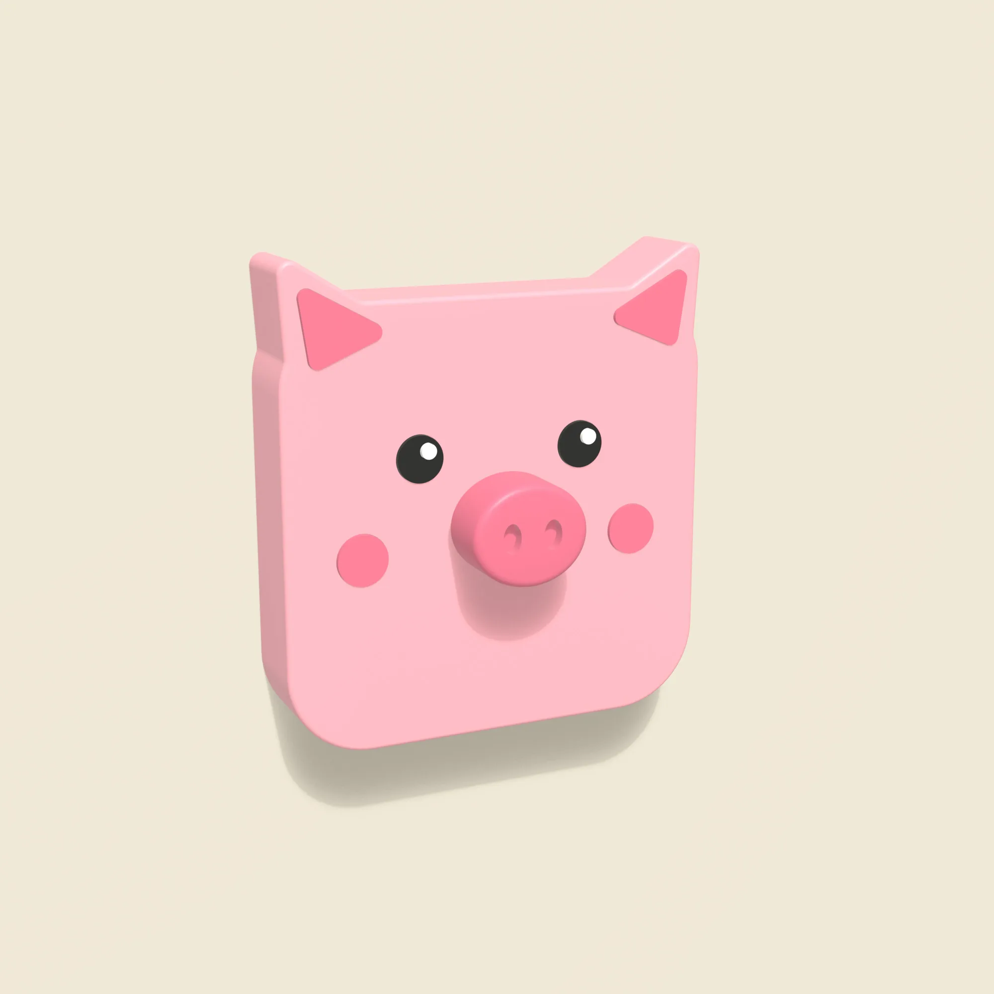 Cache interrupteur cochon posé au mur sur un interrupteur Odace
