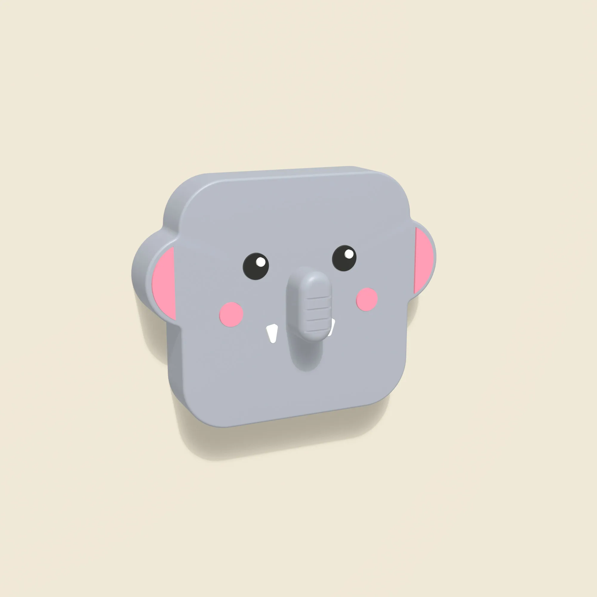 Cache interrupteur éléphant posé au mur sur un interrupteur Odace