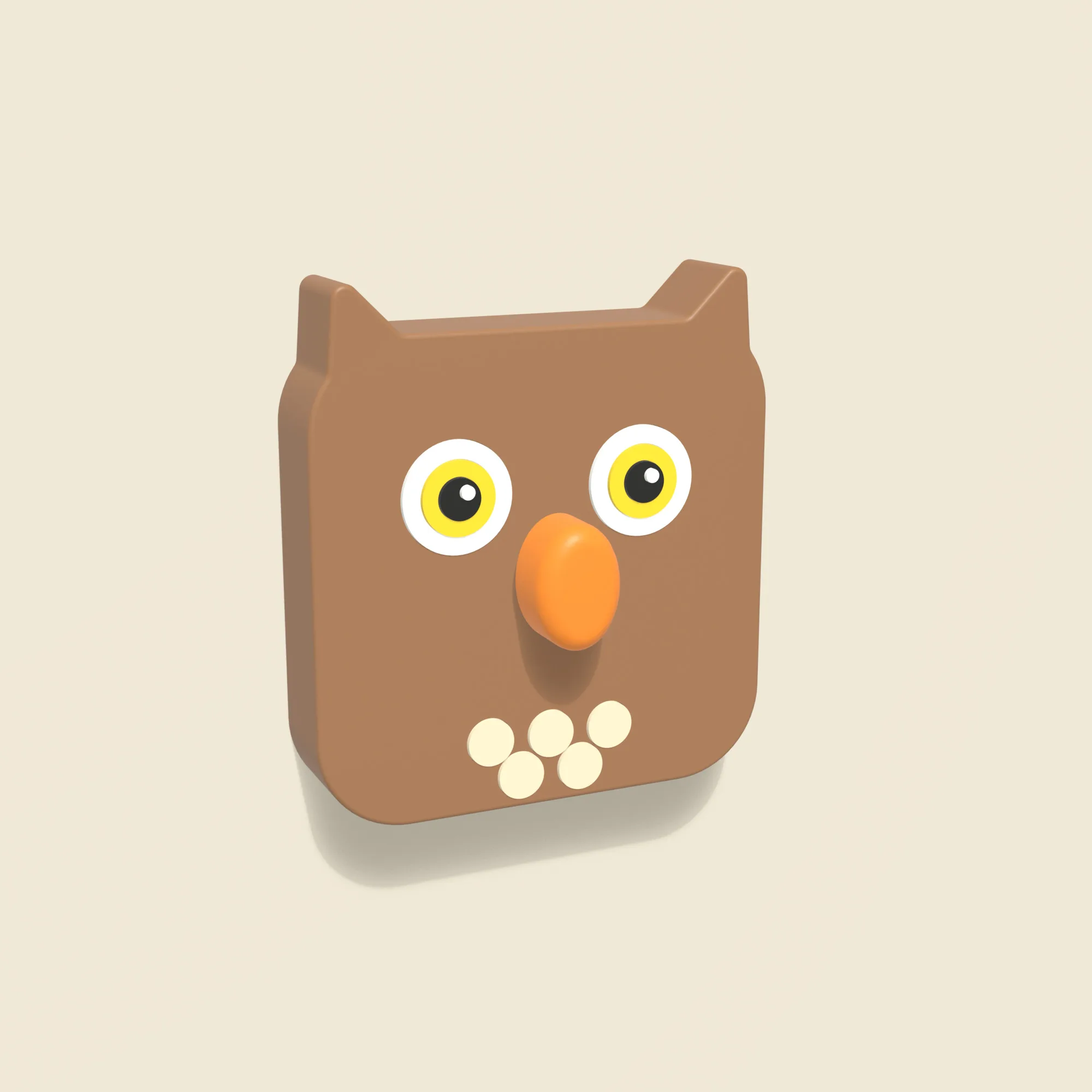 Cache interrupteur hibou posé au mur sur un interrupteur Odace