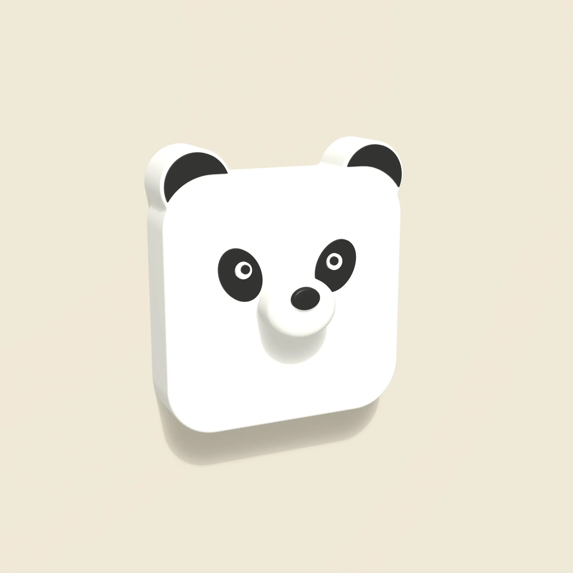 Cache interrupteur panda posé au mur sur un interrupteur Odace